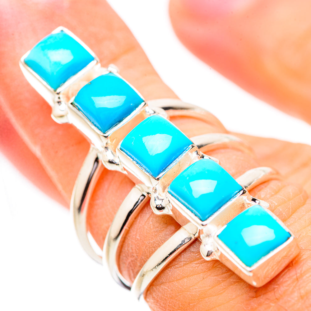 Sleeping Beauty Turquoise Rings handcrafted by Anasilvercos - RING131860