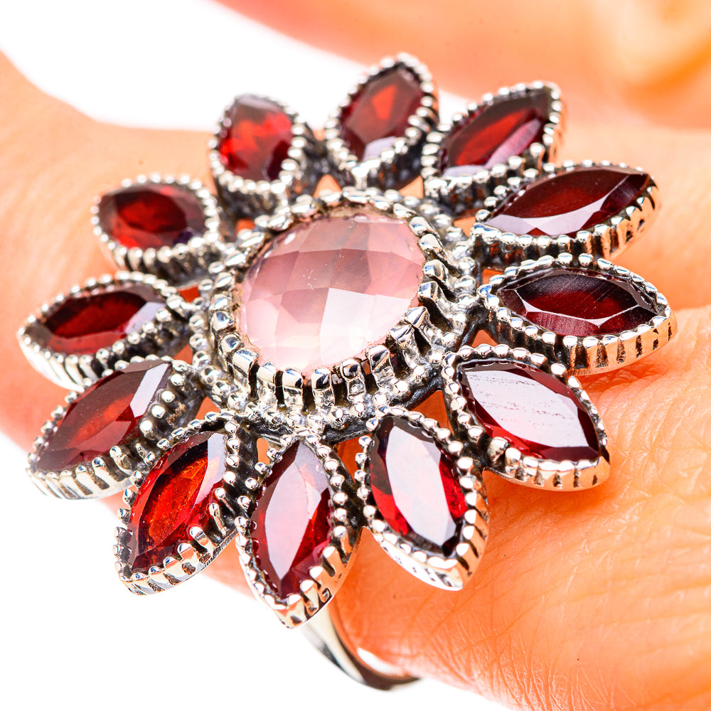 Rose Quartz Rings handcrafted by Anasilvercos - RING131864