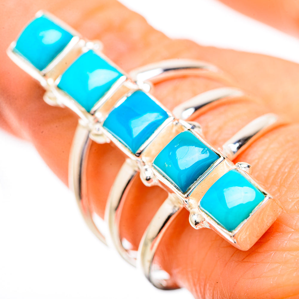 Sleeping Beauty Turquoise Rings handcrafted by Anasilvercos - RING131913