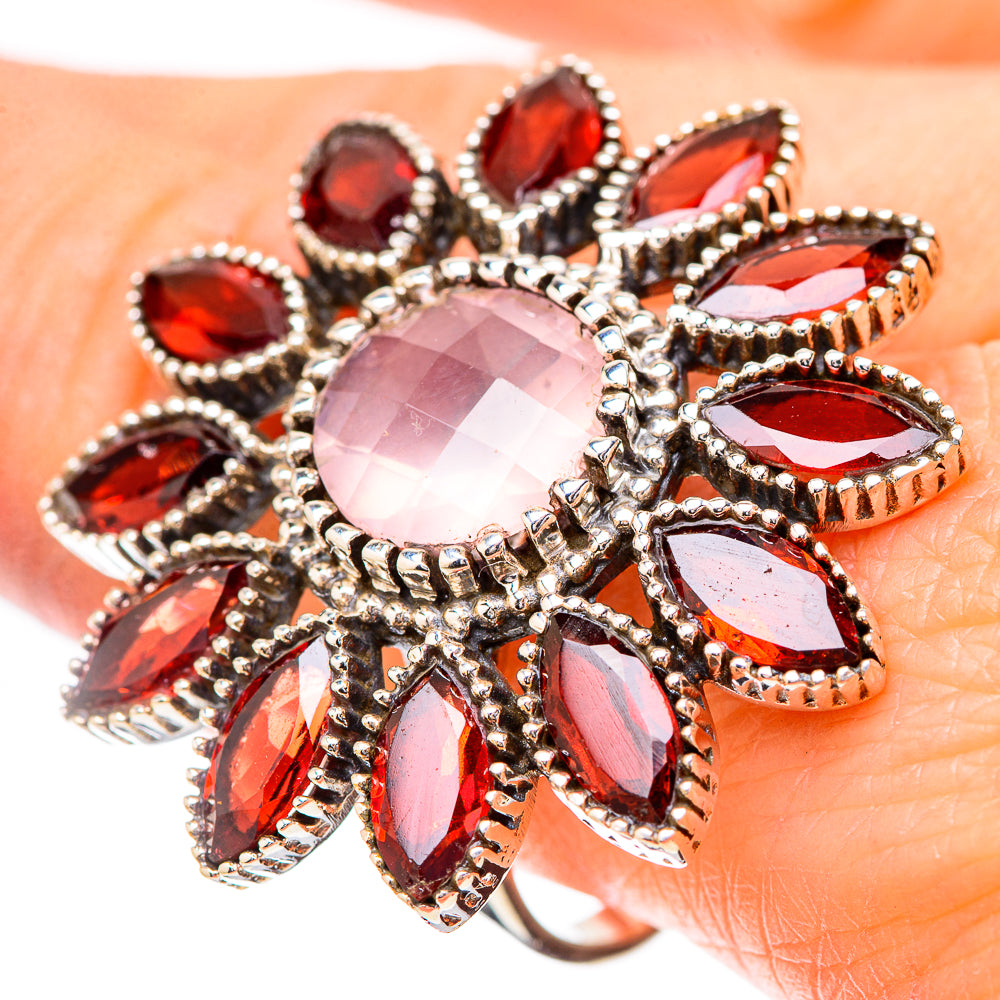 Rose Quartz Rings handcrafted by Anasilvercos - RING131941
