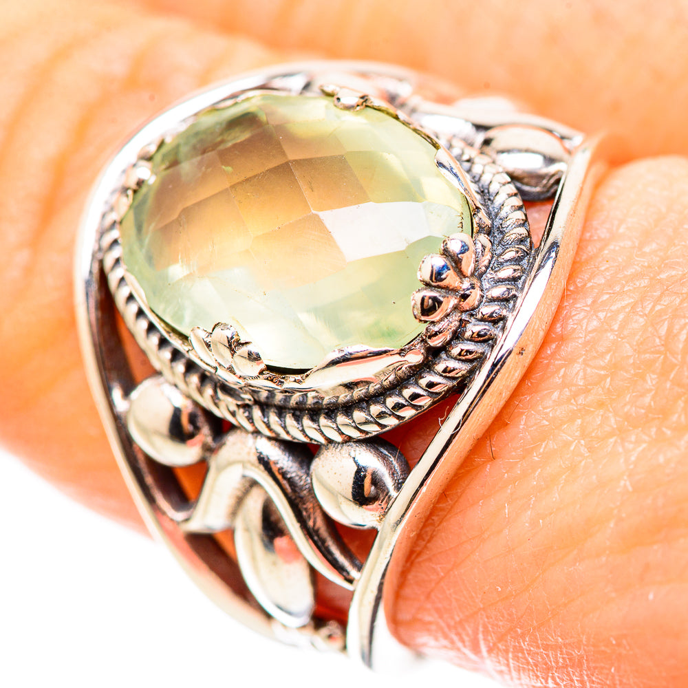 Prehnite Rings handcrafted by Anasilvercos - RING131952