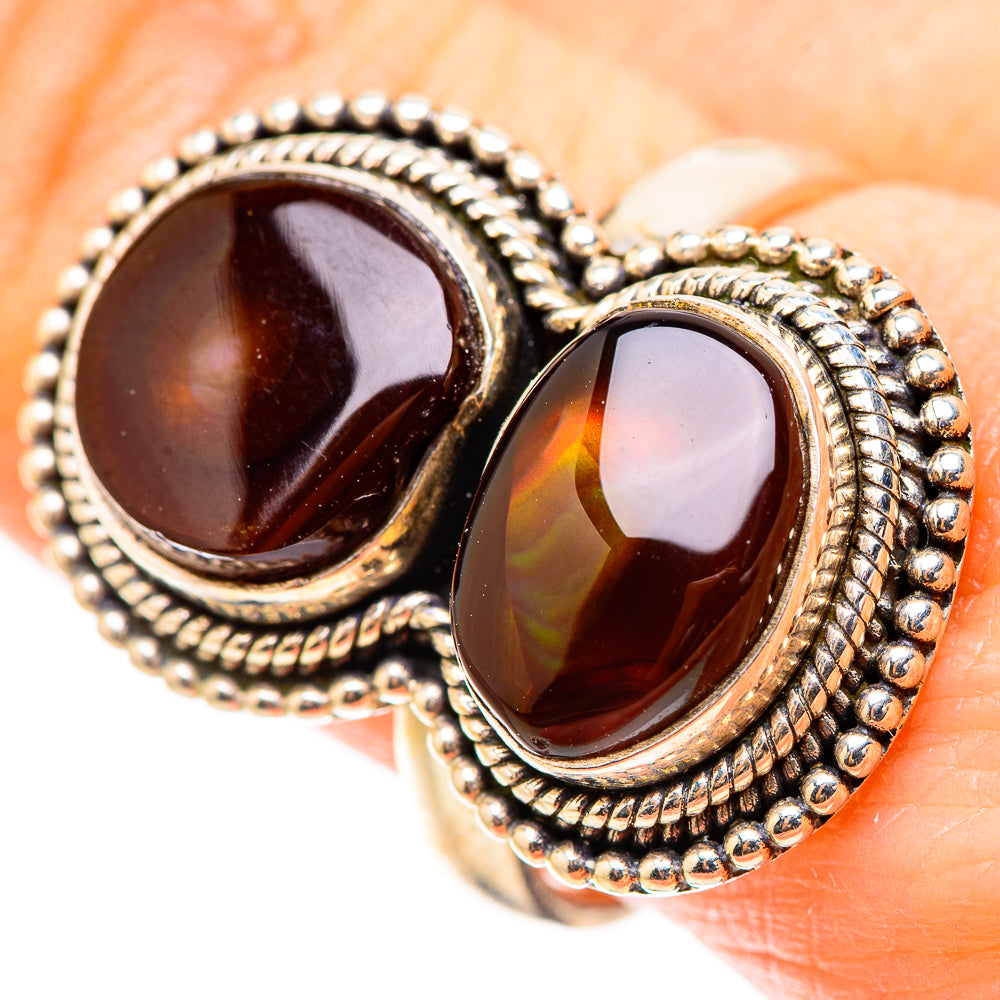 Mexican Fire Agate Rings handcrafted by Anasilvercos - RING131954