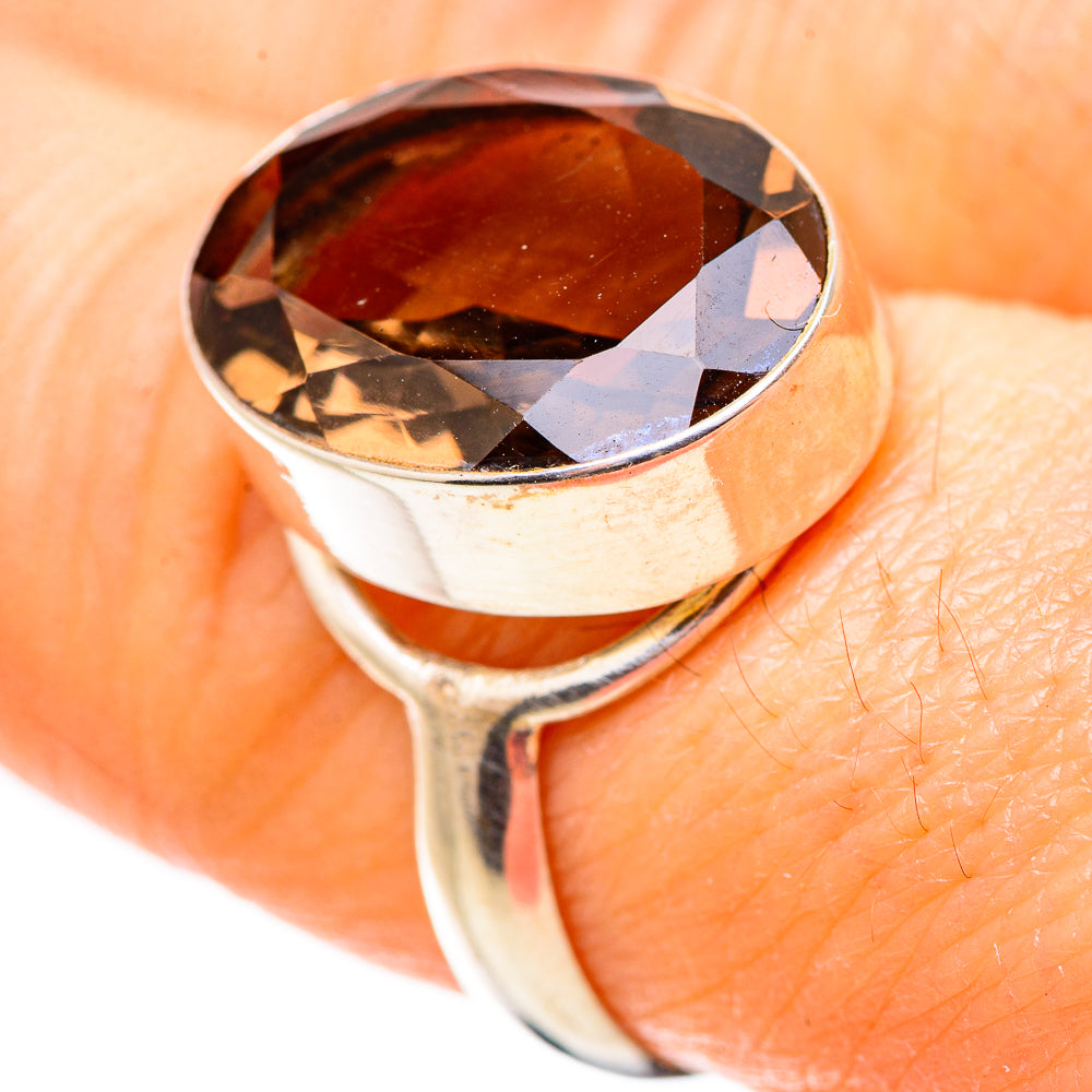 Smoky Quartz Rings handcrafted by Anasilvercos - RING131955