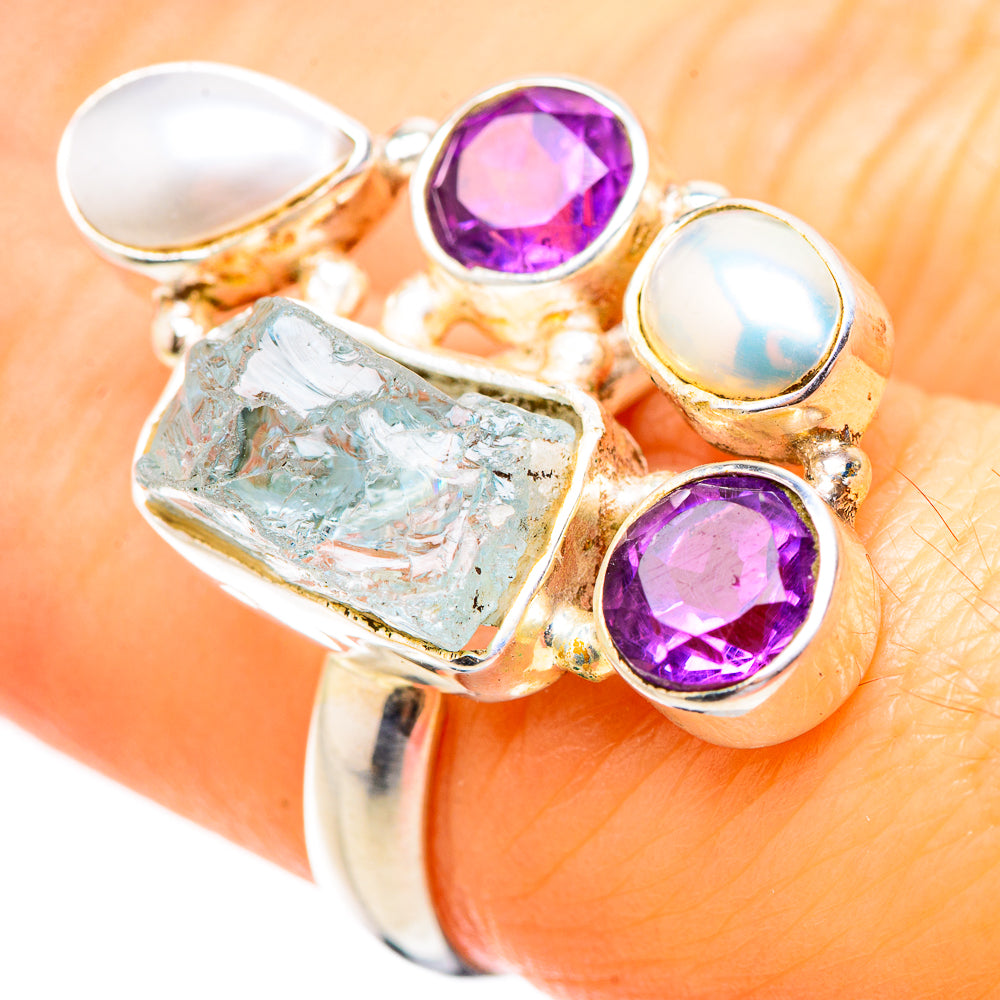 Aquamarine Rings handcrafted by Anasilvercos - RING131968