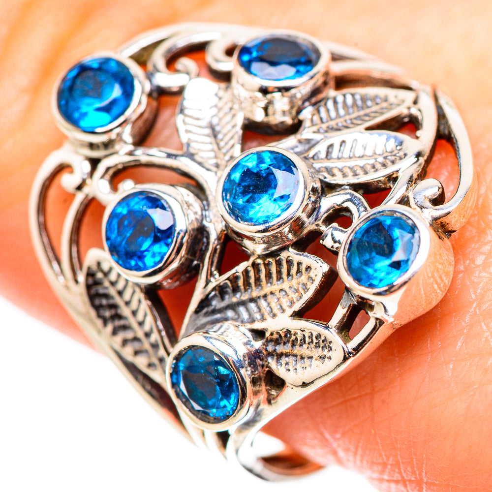 Swiss Blue Topaz Rings handcrafted by Anasilvercos - RING131972