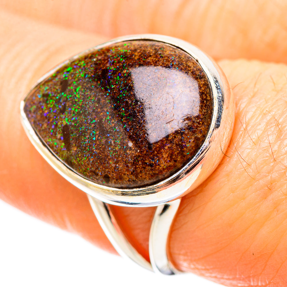 Andamooka Opal Rings handcrafted by Anasilvercos - RING131984