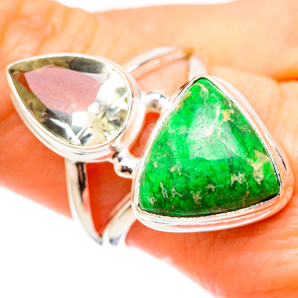 Gaspeite Rings handcrafted by Anasilvercos - RING132003