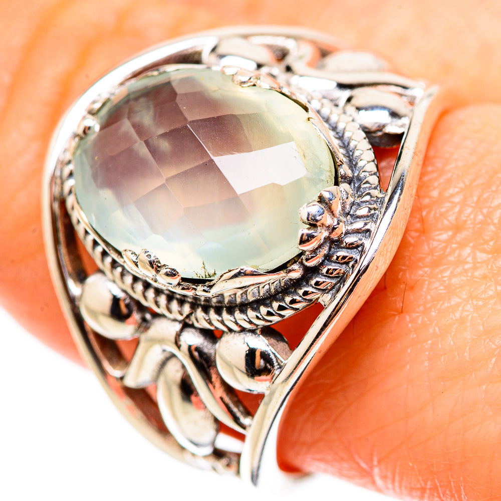 Prehnite Rings handcrafted by Anasilvercos - RING132004