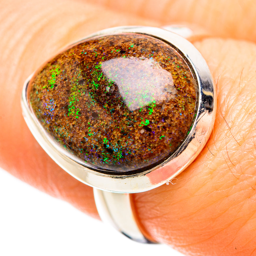 Andamooka Opal Rings handcrafted by Anasilvercos - RING132011