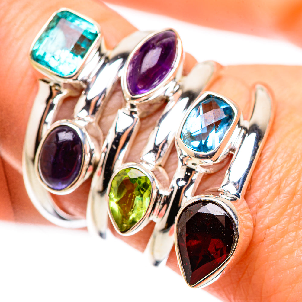 Garnet Rings handcrafted by Anasilvercos - RING132013