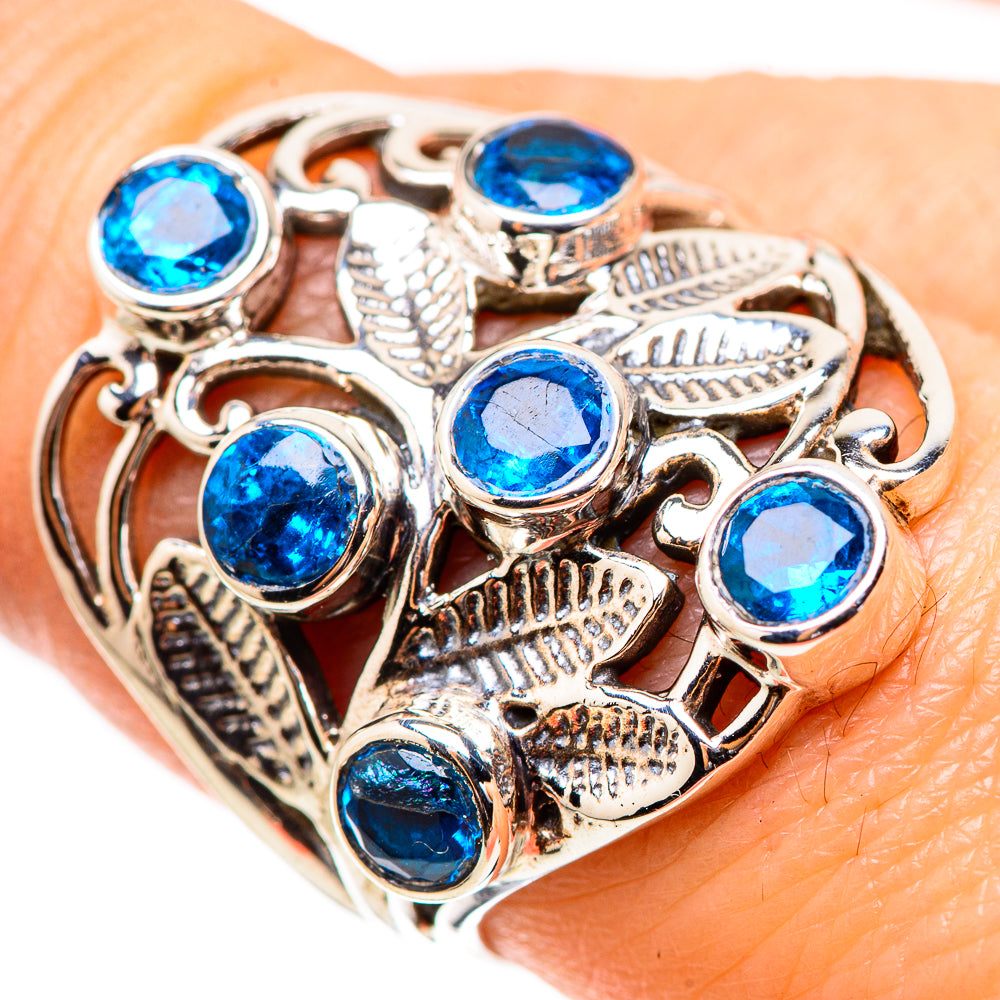 Swiss Blue Topaz Rings handcrafted by Anasilvercos - RING132014
