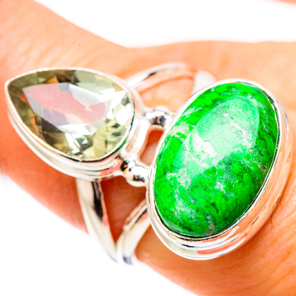 Gaspeite Rings handcrafted by Anasilvercos - RING132016