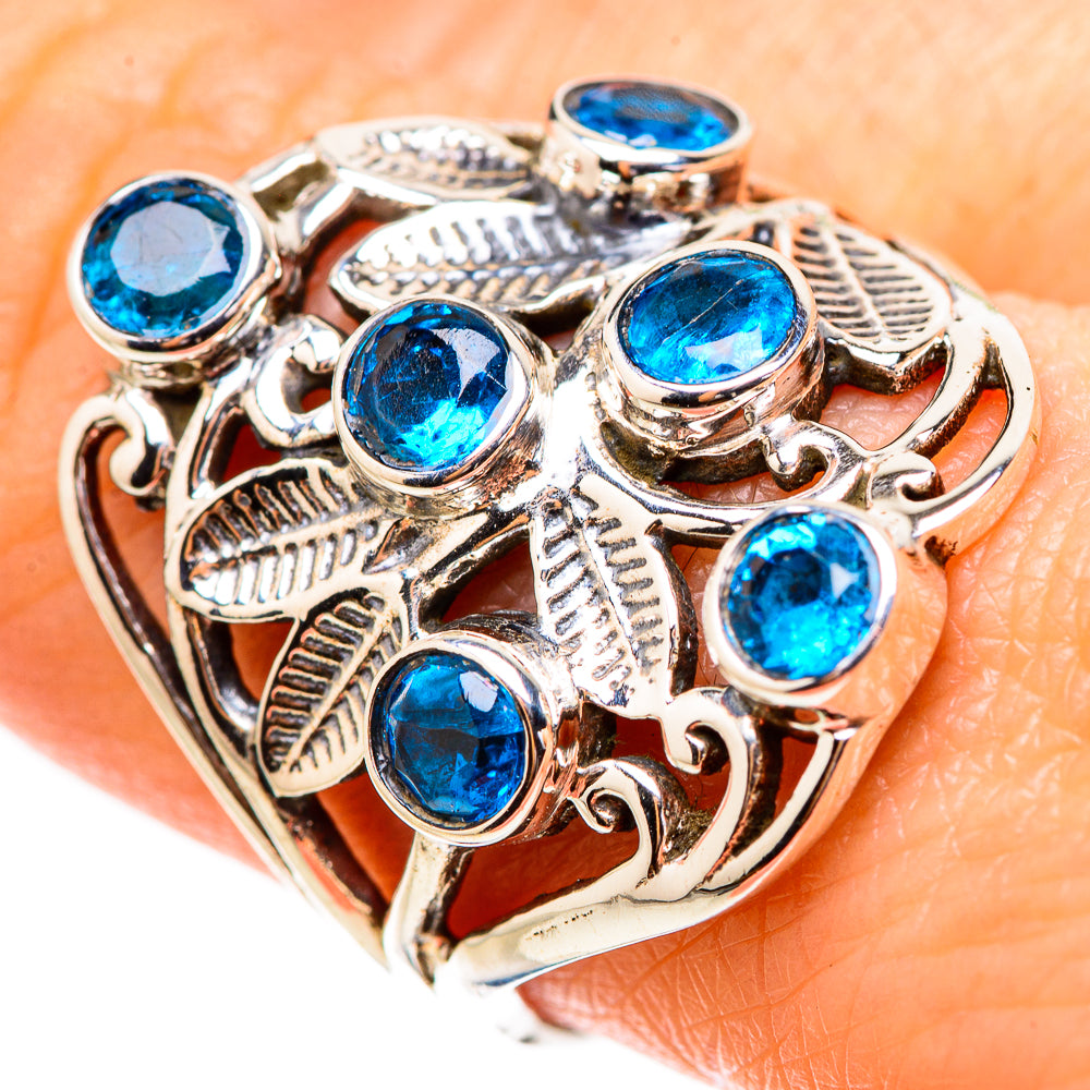 Swiss Blue Topaz Rings handcrafted by Anasilvercos - RING132020