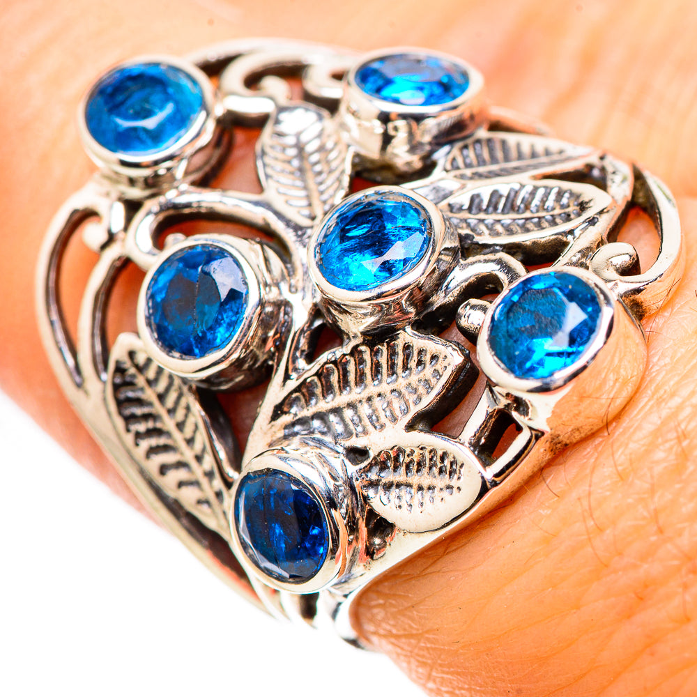 Swiss Blue Topaz Rings handcrafted by Anasilvercos - RING132024