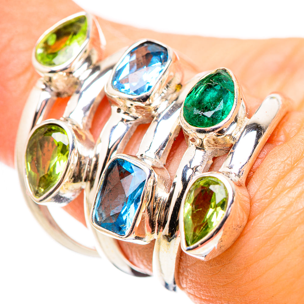 Swiss Blue Topaz Rings handcrafted by Anasilvercos - RING132026