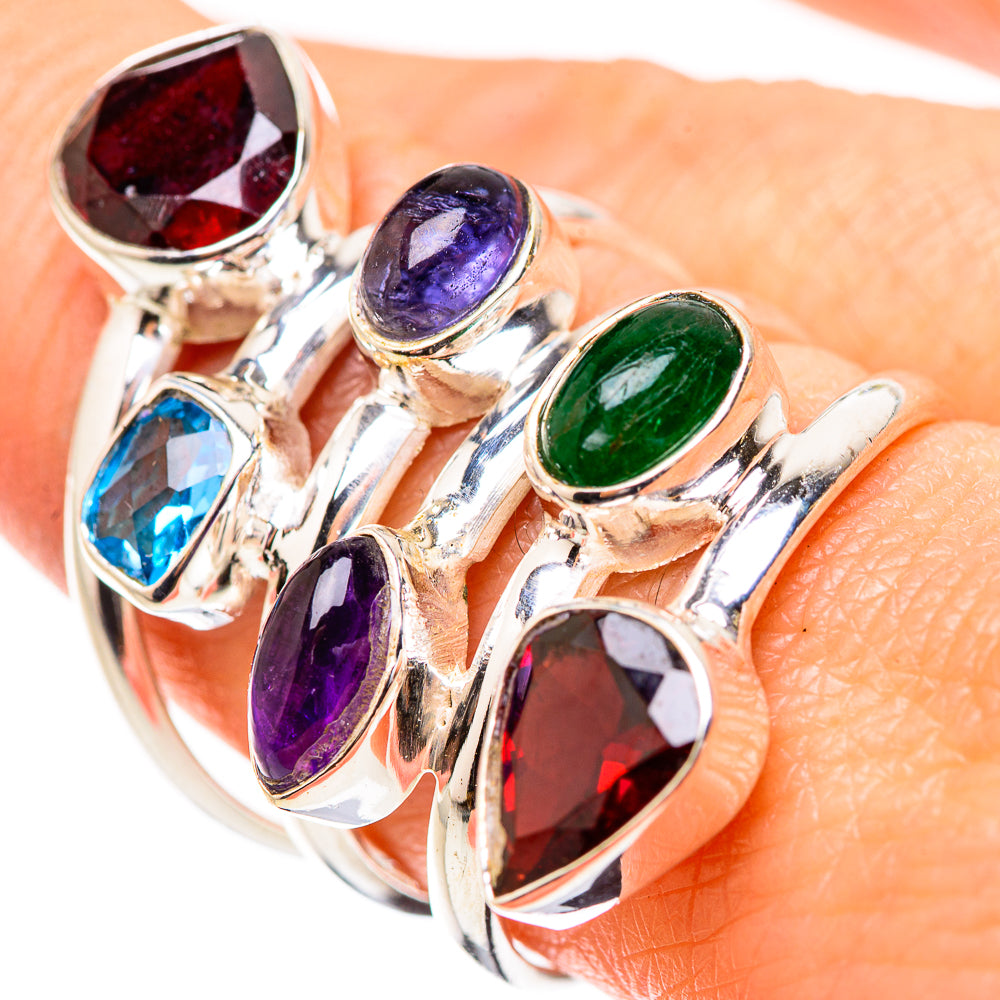 Garnet Rings handcrafted by Anasilvercos - RING132056