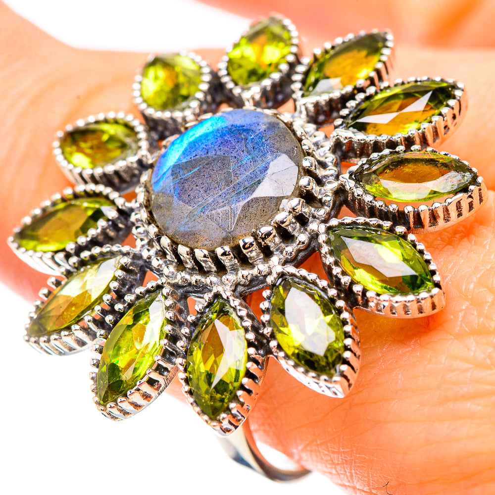 Labradorite Rings handcrafted by Anasilvercos - RING132063