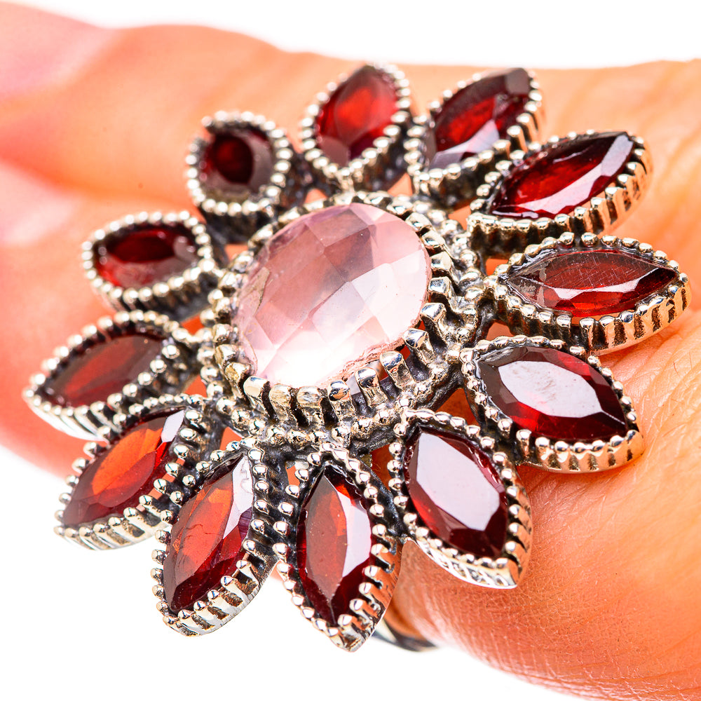 Rose Quartz Rings handcrafted by Anasilvercos - RING132066