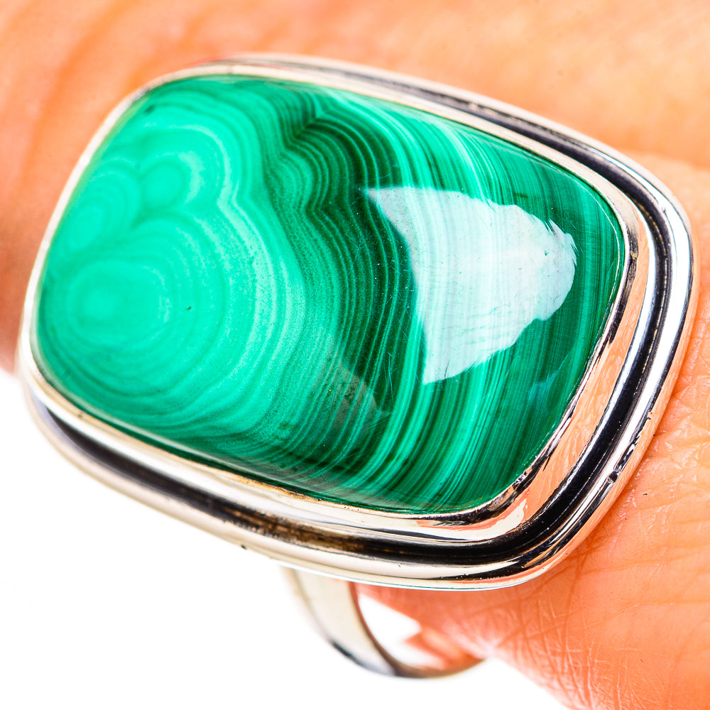 Malachite Rings handcrafted by Anasilvercos - RING132102
