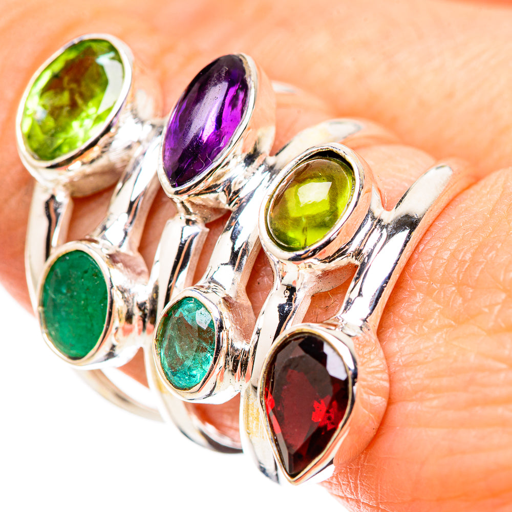 Garnet Rings handcrafted by Anasilvercos - RING132112