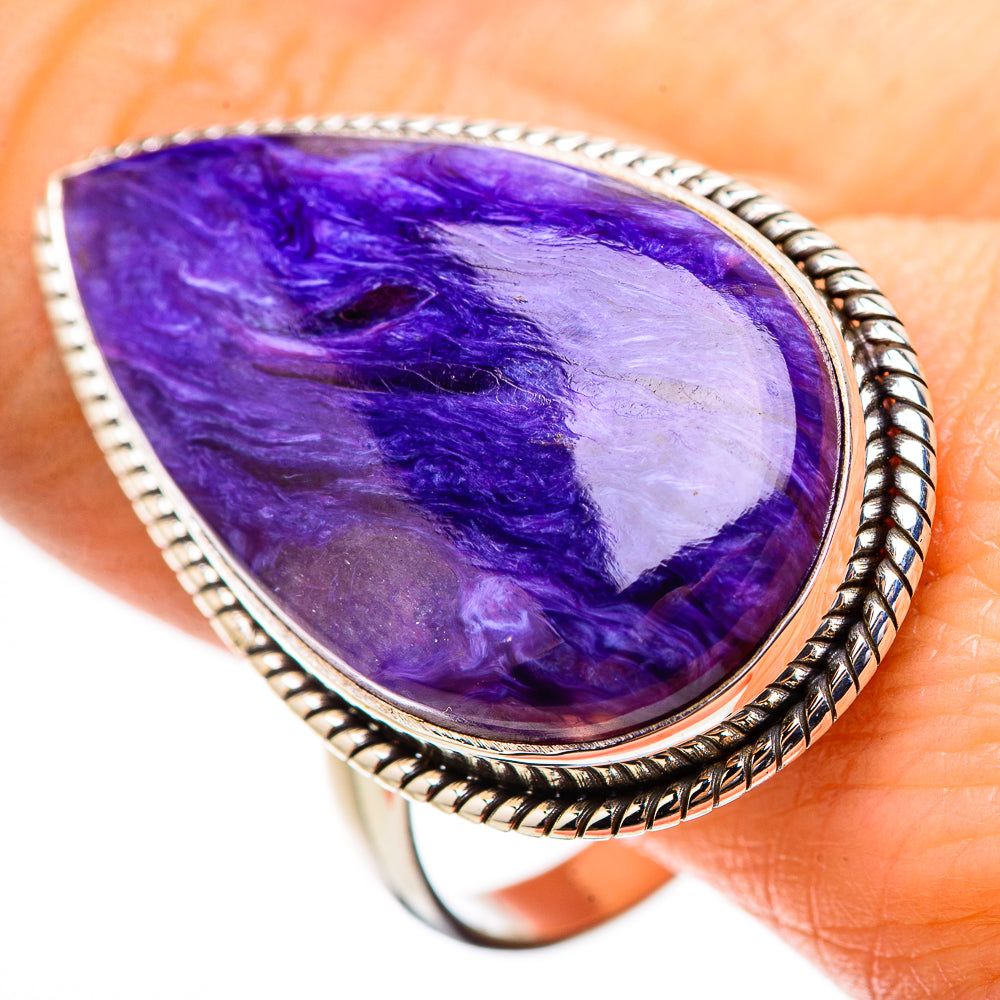 Charoite Rings handcrafted by Anasilvercos - RING132121