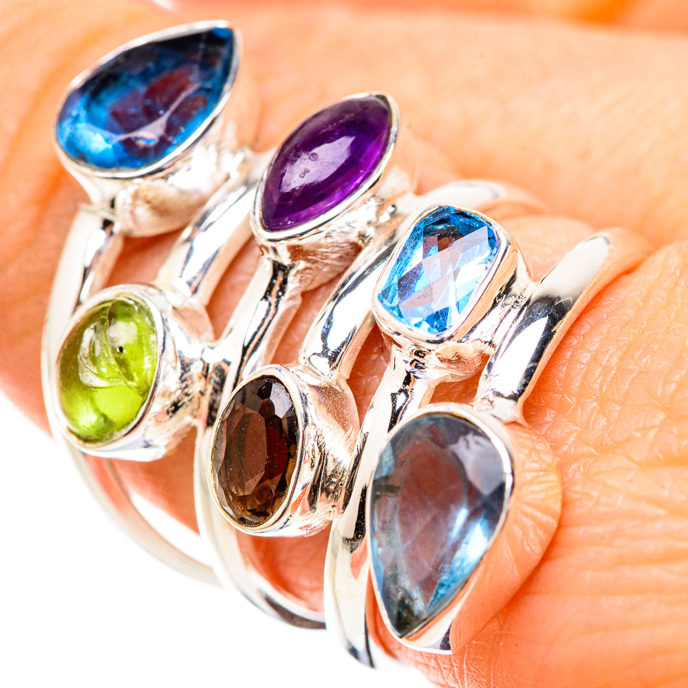 Swiss Blue Topaz Rings handcrafted by Anasilvercos - RING132142