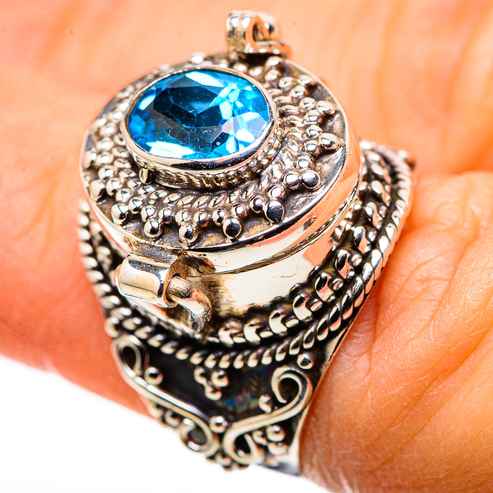 Swiss Blue Topaz Rings handcrafted by Anasilvercos - RING132167