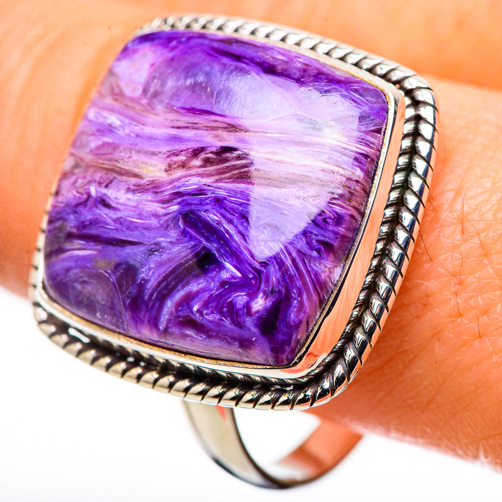 Charoite Rings handcrafted by Anasilvercos - RING132173