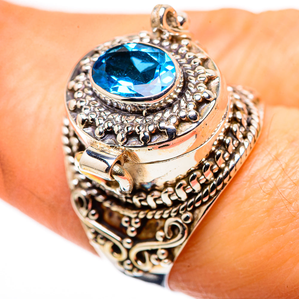 Swiss Blue Topaz Rings handcrafted by Anasilvercos - RING132184