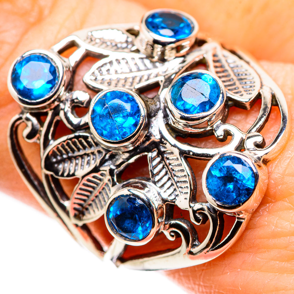 Swiss Blue Topaz Rings handcrafted by Anasilvercos - RING132202