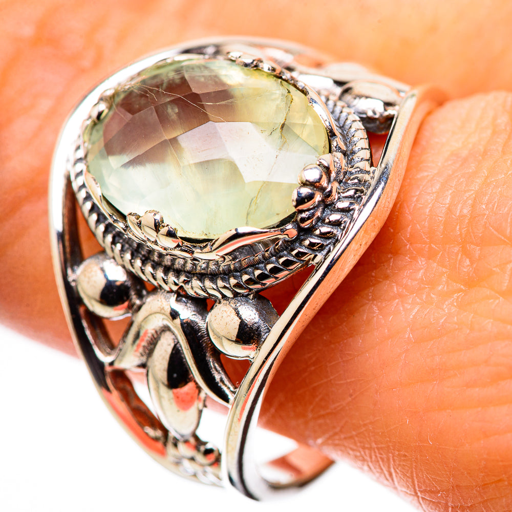 Prehnite Rings handcrafted by Anasilvercos - RING132204