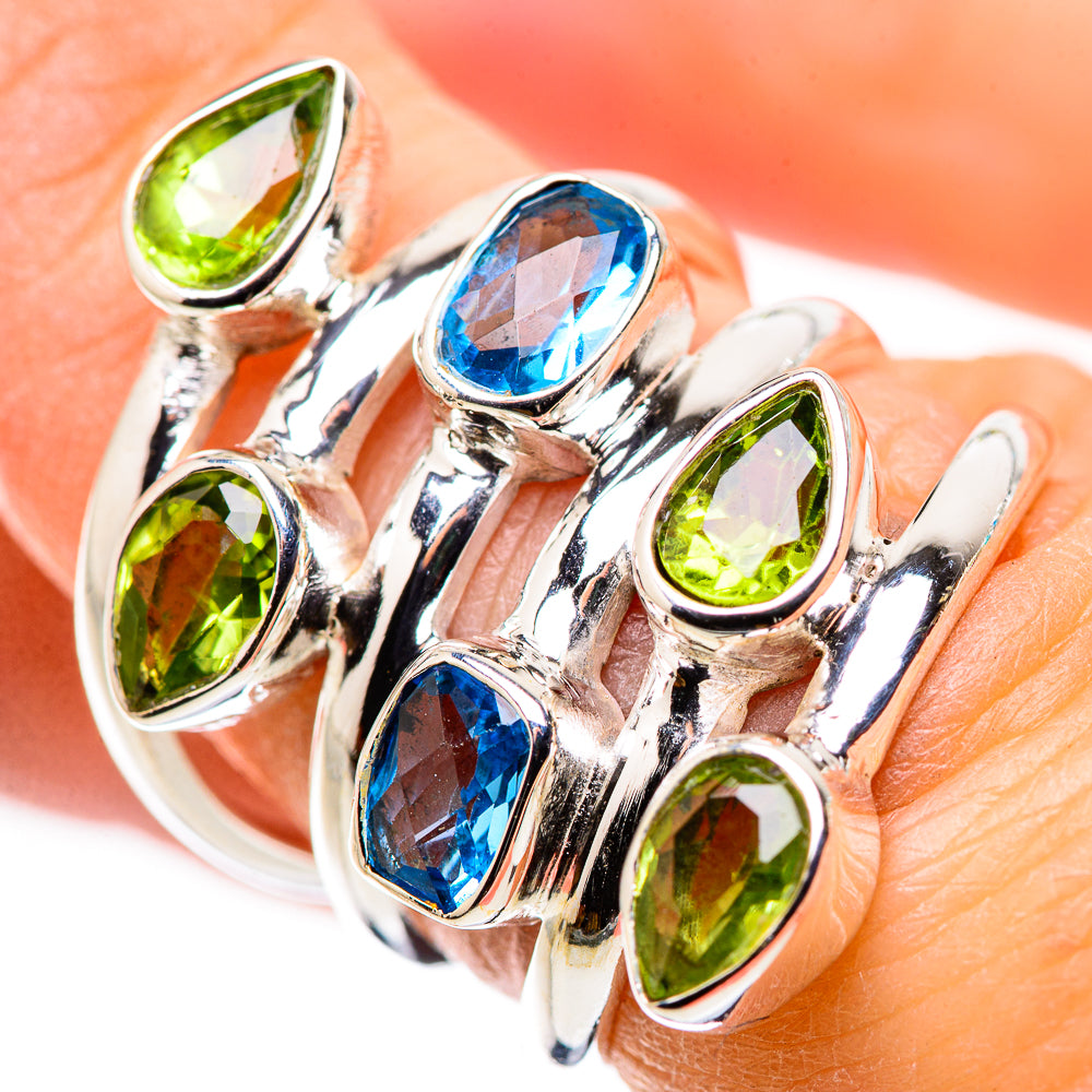 Swiss Blue Topaz Rings handcrafted by Anasilvercos - RING132210