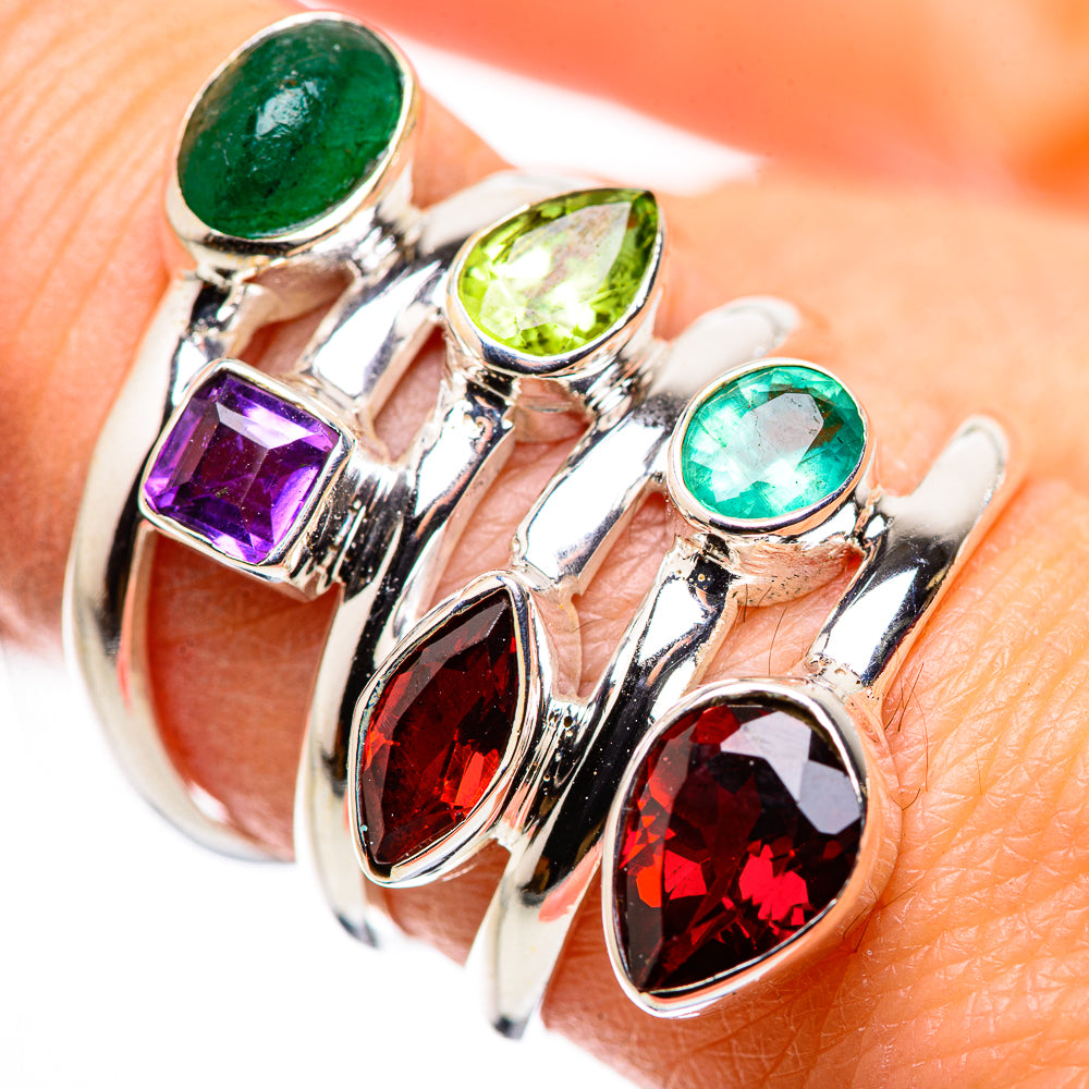 Green Aventurine Rings handcrafted by Anasilvercos - RING132211