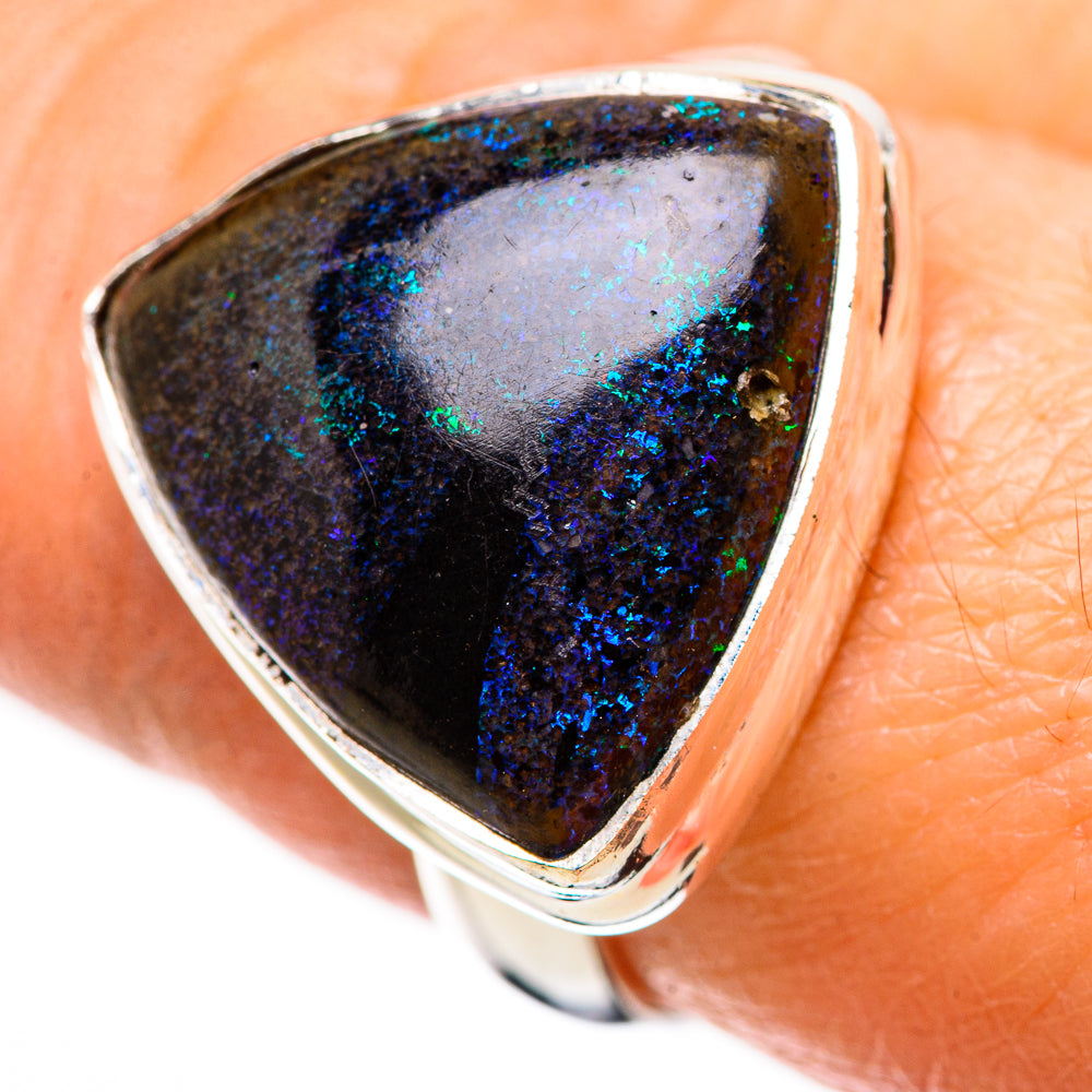 Andamooka Opal Rings handcrafted by Anasilvercos - RING132215