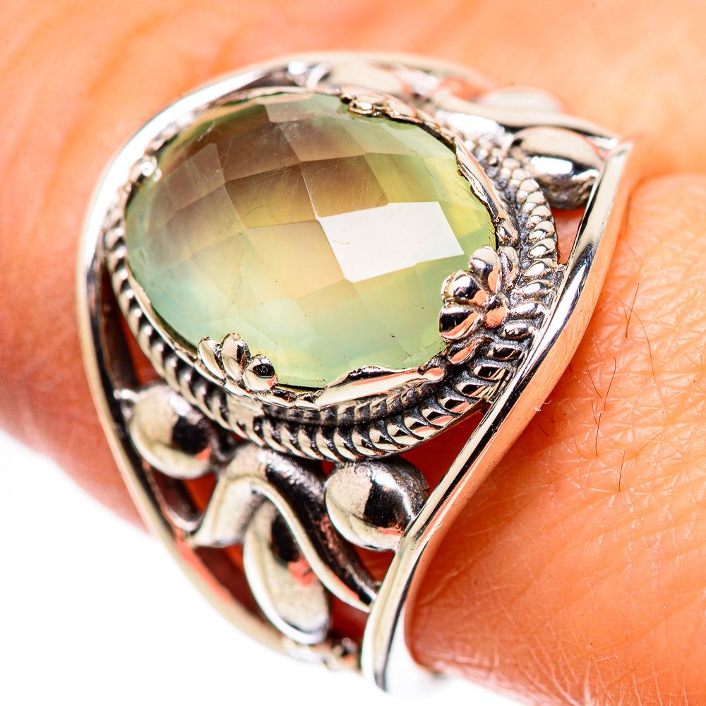 Prehnite Rings handcrafted by Anasilvercos - RING132219