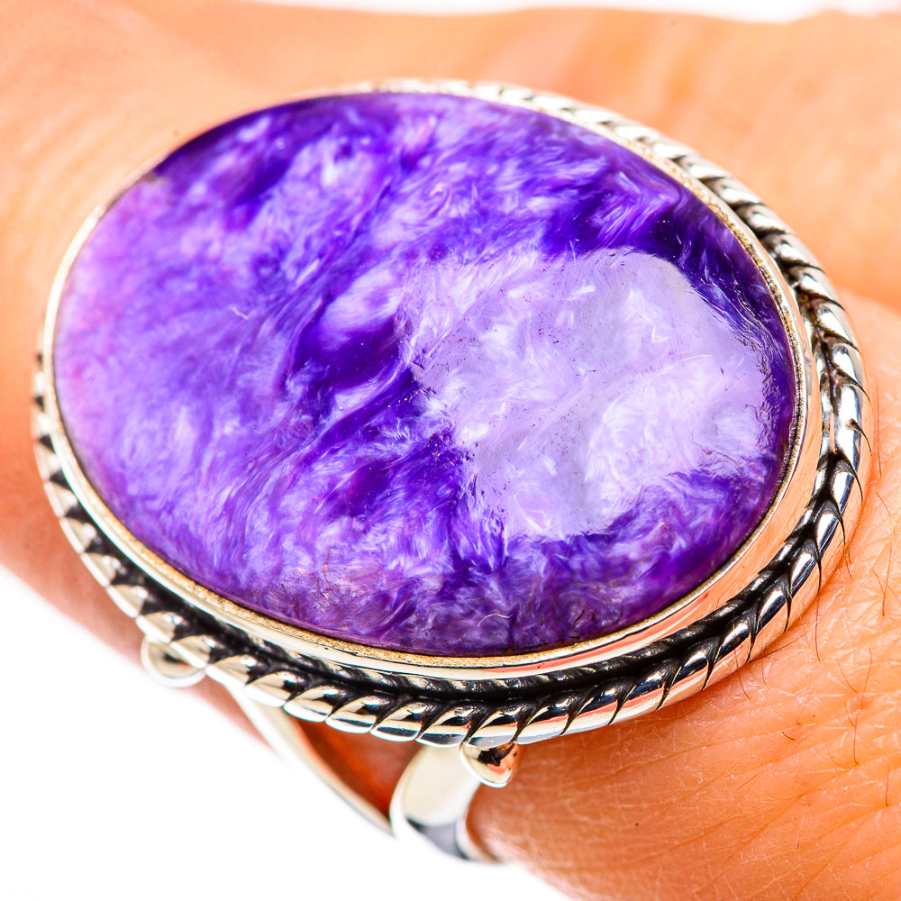 Charoite Rings handcrafted by Anasilvercos - RING132221