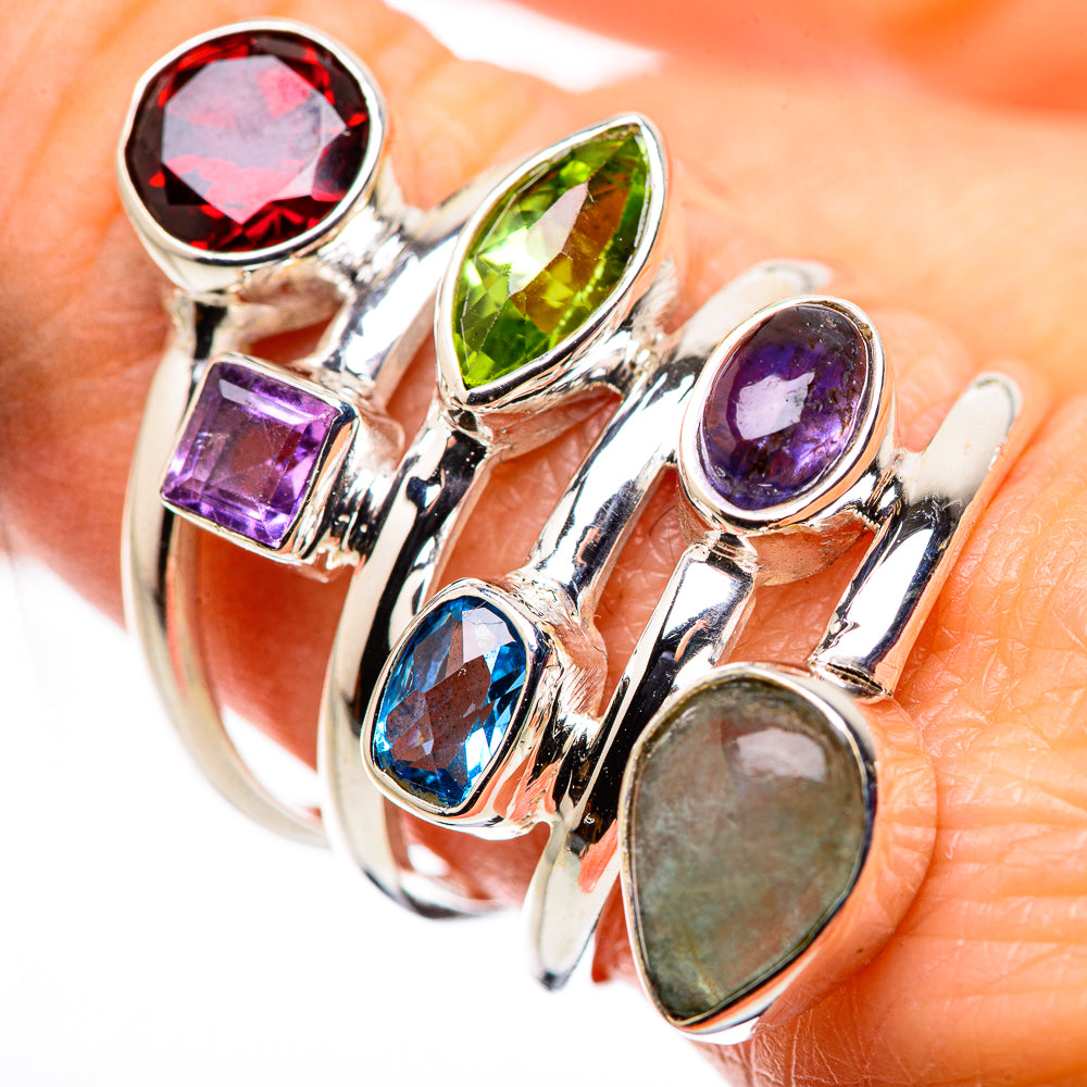 Garnet Rings handcrafted by Anasilvercos - RING132226