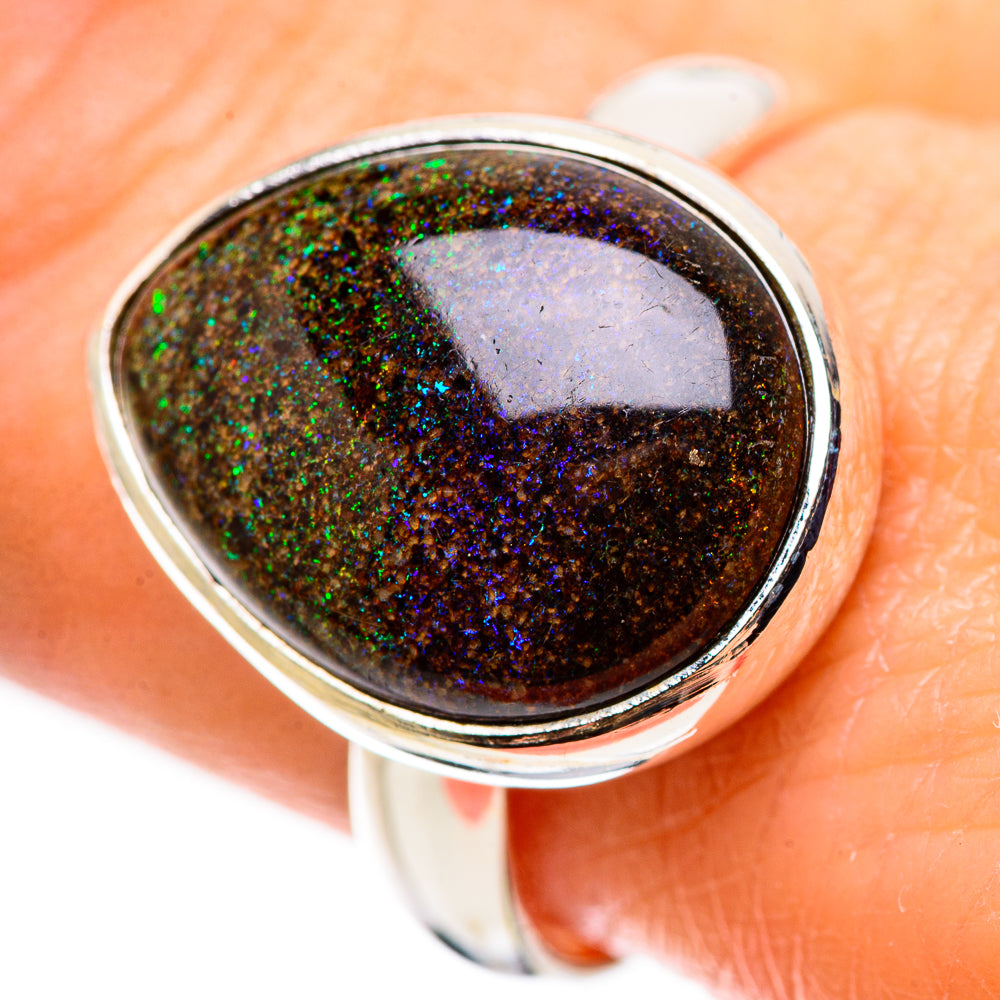 Andamooka Opal Rings handcrafted by Anasilvercos - RING132229