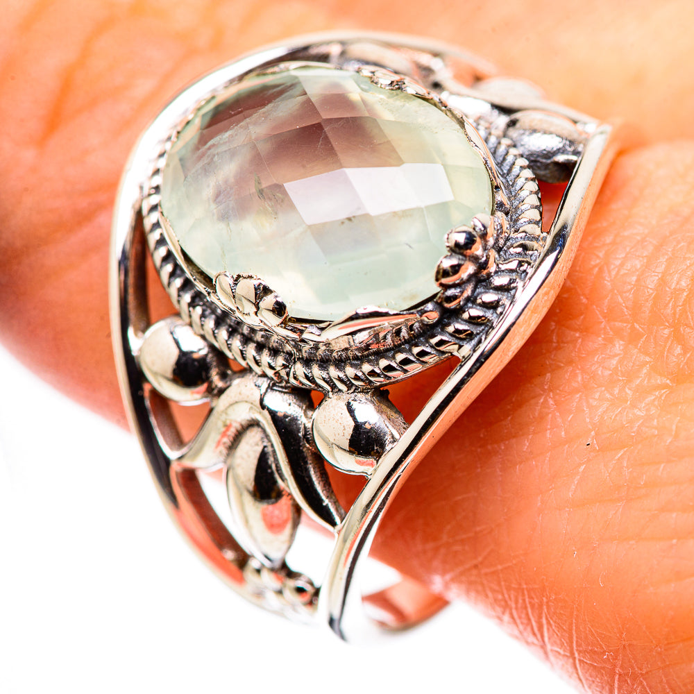 Prehnite Rings handcrafted by Anasilvercos - RING132233