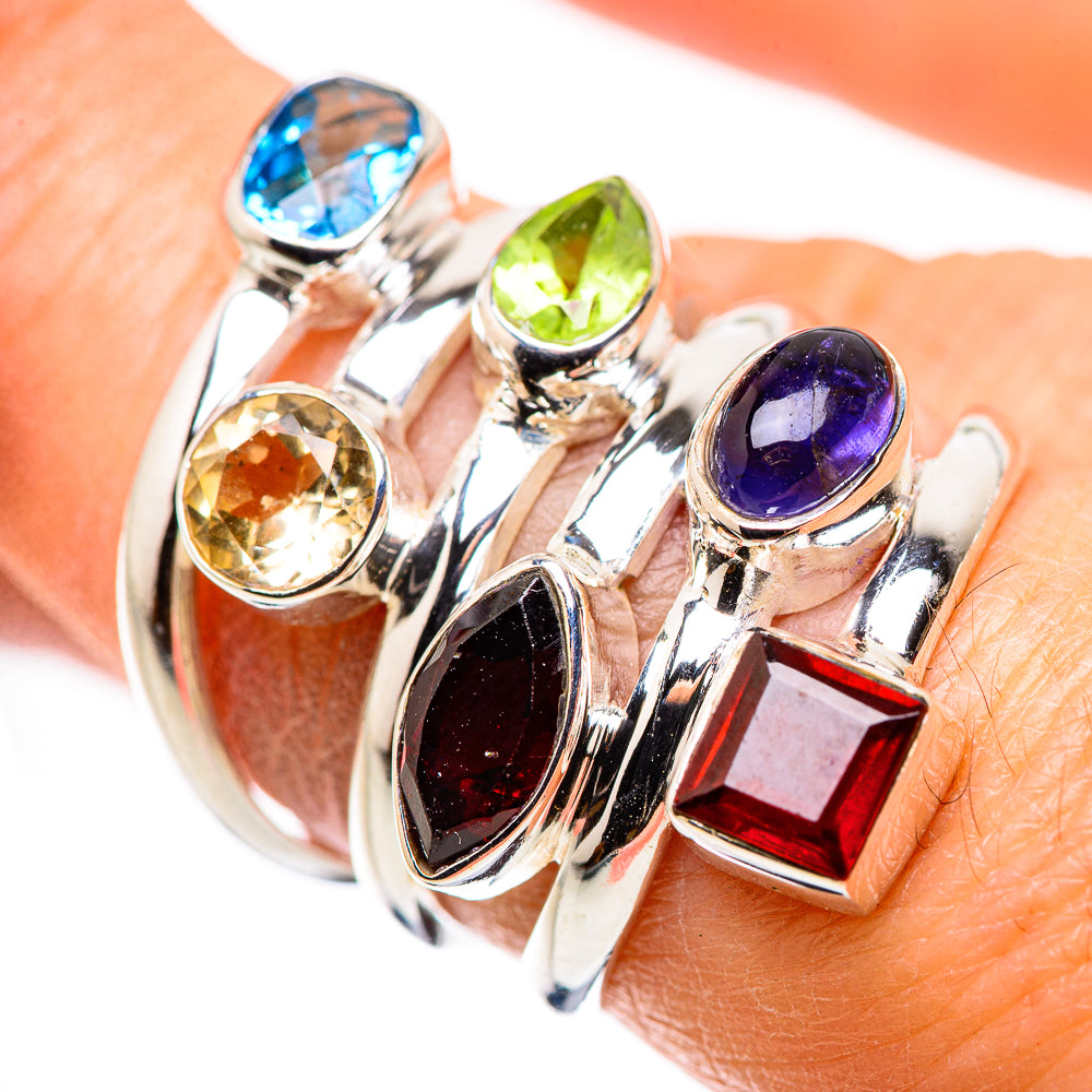 Garnet Rings handcrafted by Anasilvercos - RING132241