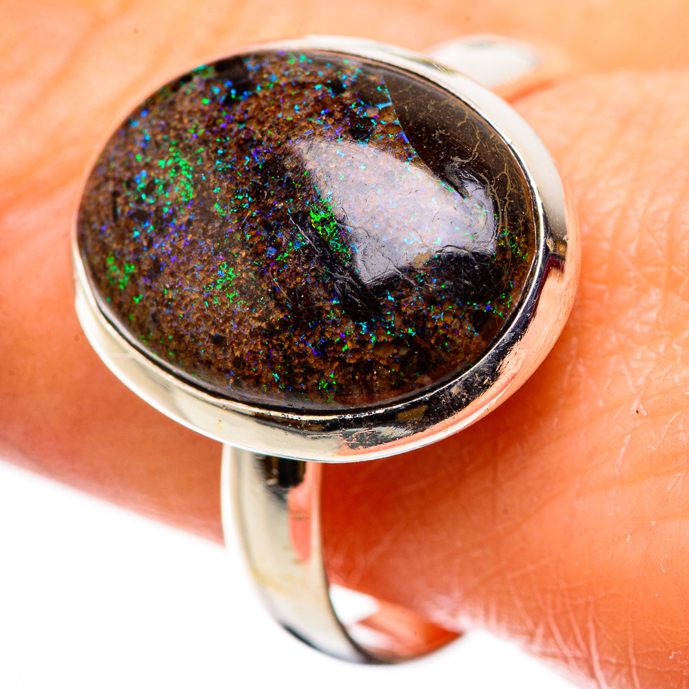 Andamooka Opal Rings handcrafted by Anasilvercos - RING132242
