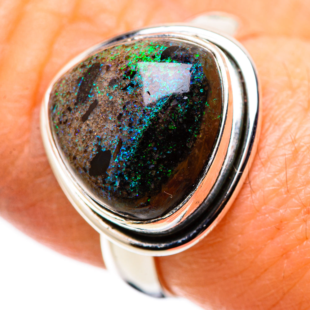 Andamooka Opal Rings handcrafted by Anasilvercos - RING132243
