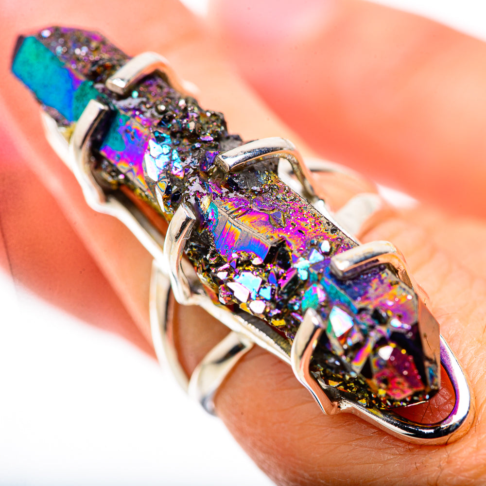 Titanium Sunshine Druzy Rings handcrafted by Anasilvercos - RING132281