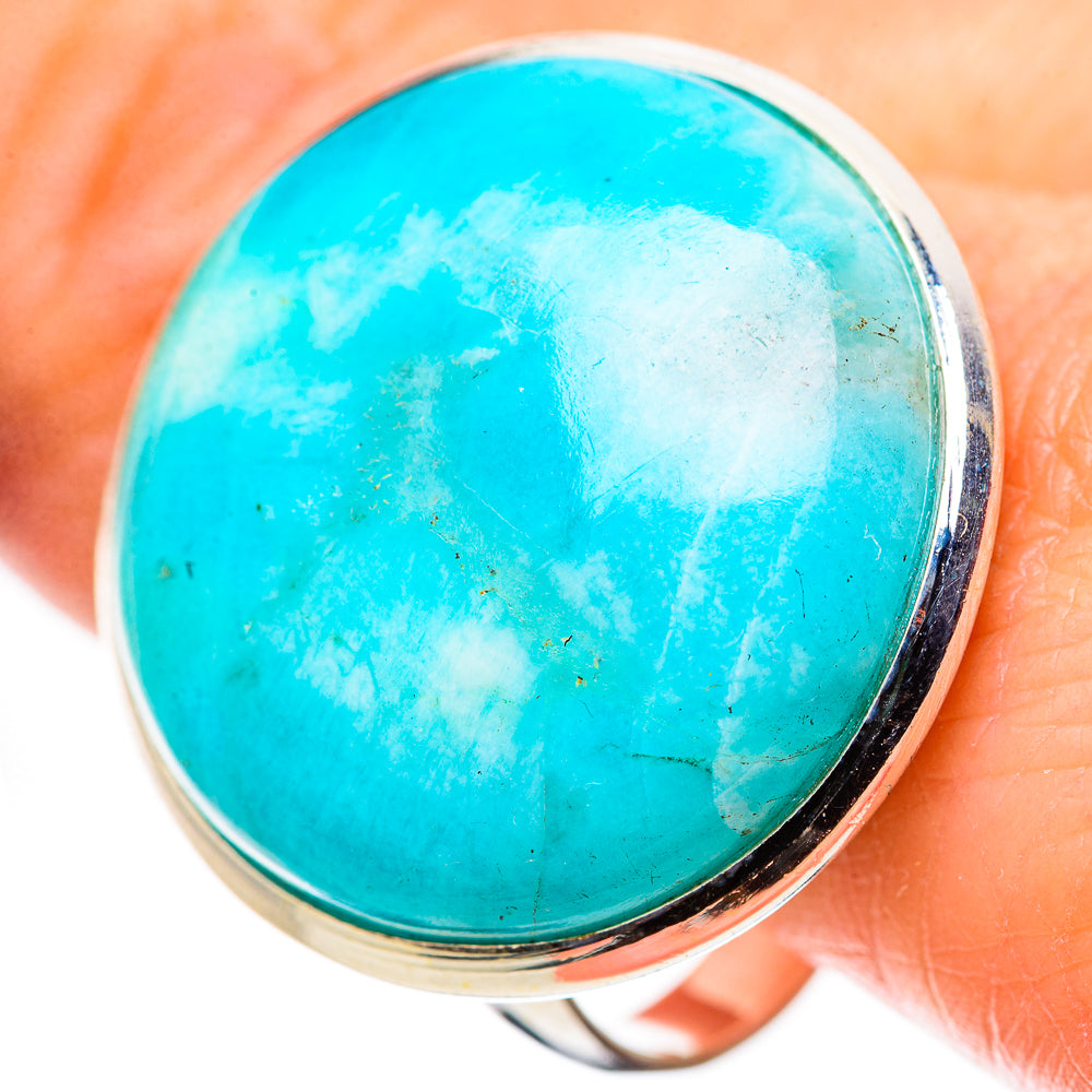 Peruvian Amazonite Rings handcrafted by Anasilvercos - RING132290
