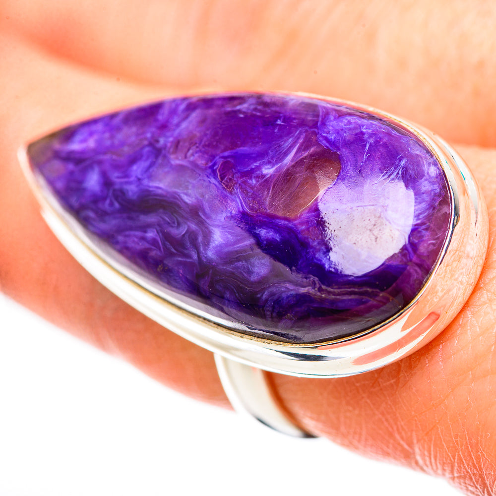 Charoite Rings handcrafted by Anasilvercos - RING132317