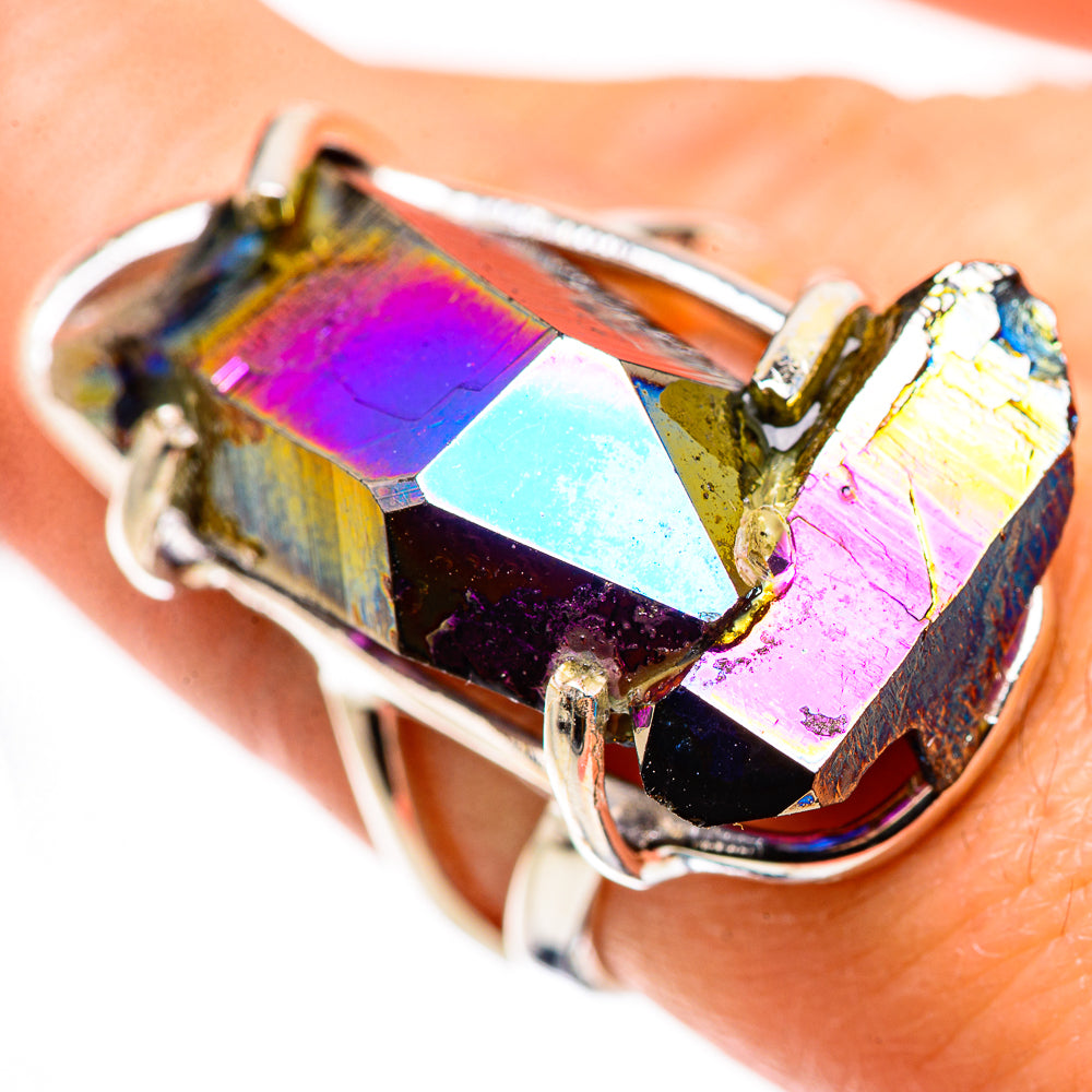 Titanium Sunshine Druzy Rings handcrafted by Anasilvercos - RING132322