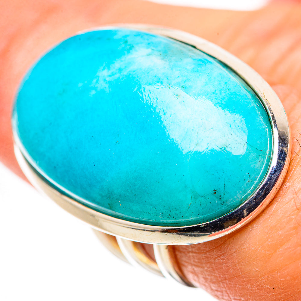Peruvian Amazonite Rings handcrafted by Anasilvercos - RING132326