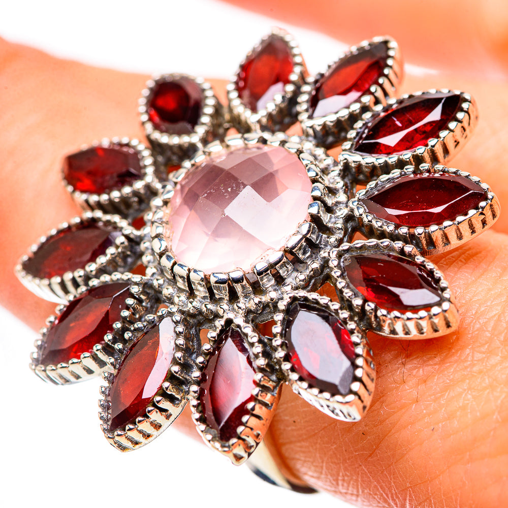 Rose Quartz Rings handcrafted by Anasilvercos - RING132333