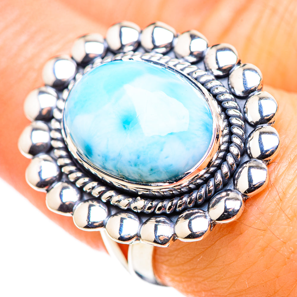 Larimar Rings handcrafted by Anasilvercos - RING132352