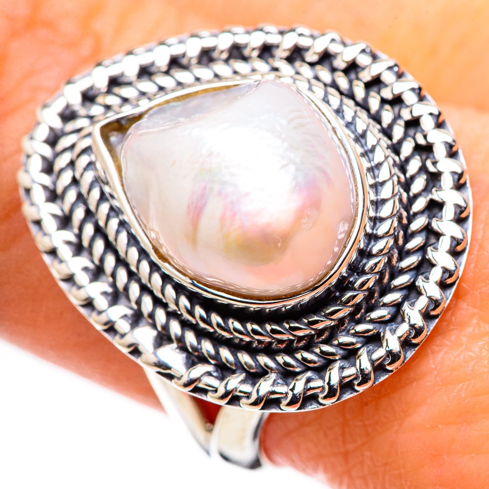 Biwa Pearl Rings handcrafted by Anasilvercos - RING132366
